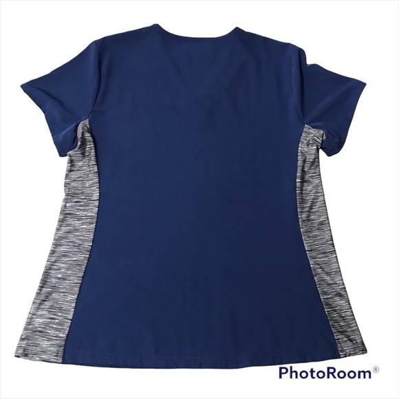 GT PERFORANCE / Blue & Gray Scrub Top Size L - Picture 4 of 10